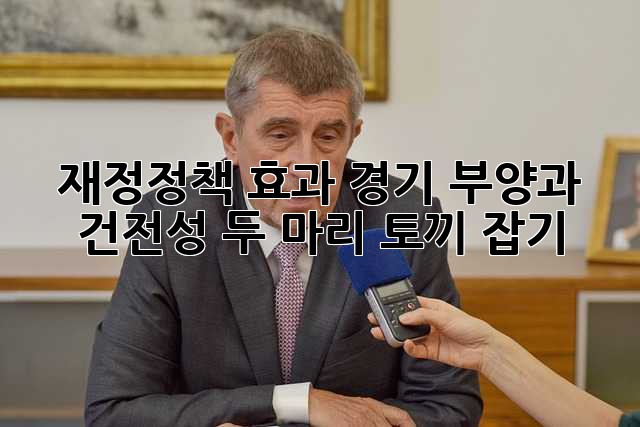 재정정책 효과: 경기 부양과 건전성, 두 마리 토끼 잡기