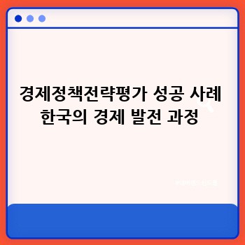 경제정책전략평가 성공 사례 한국의 경제 발전 과정
