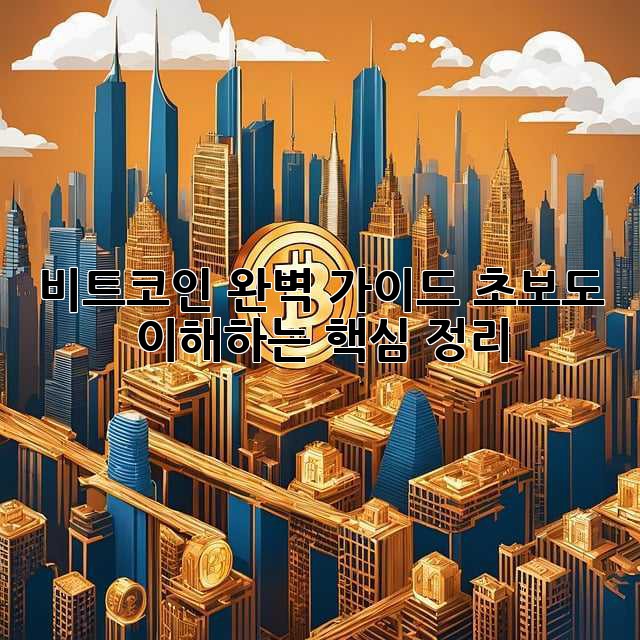 비트코인 완벽 가이드: 초보도 이해하는 핵심 정리