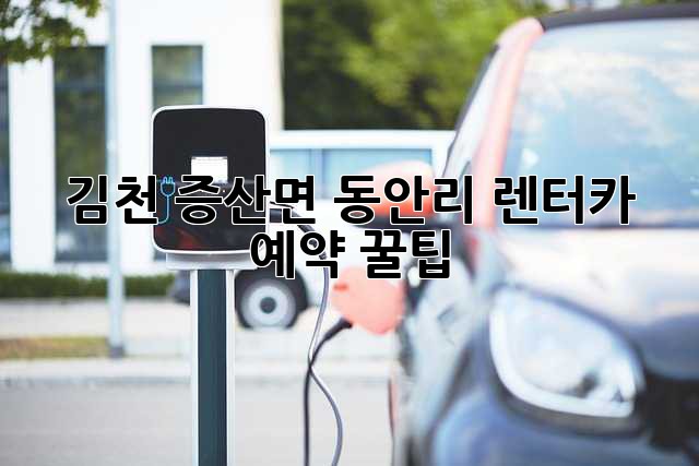 김천 증산면 동안리 렌터카 예약 꿀팁! 🚗💨