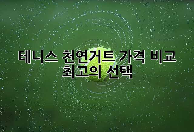 테니스 천연거트: 가격 비교 & 최고의 선택