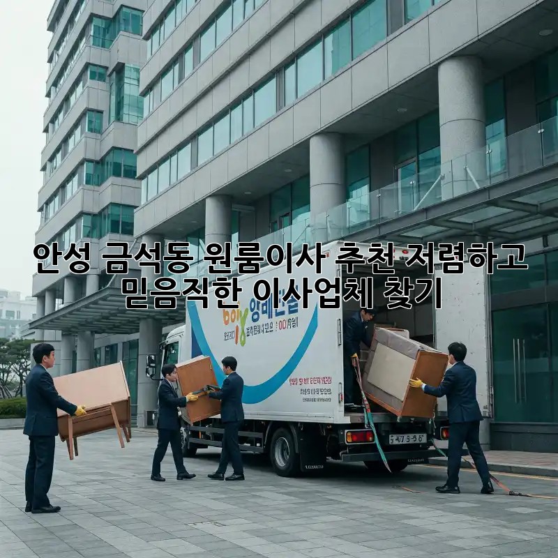 안성 금석동 원룸이사 추천: 저렴하고 믿음직한 이사업체 찾기! ✨
