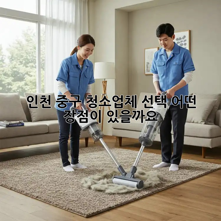 인천 중구 청소업체 선택, 어떤 장점이 있을까요?