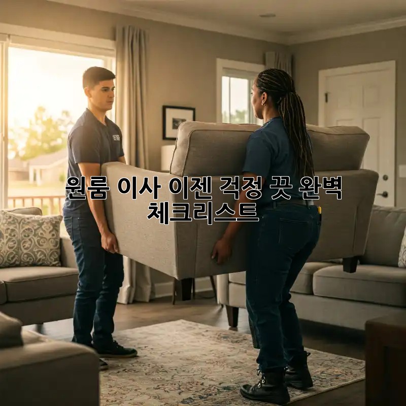 원룸 이사, 이젠 걱정 끗! 완벽 체크리스트