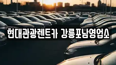 강원 강릉시 견소동 렌트카 전문 현대관광렌트카 강릉포남영업소