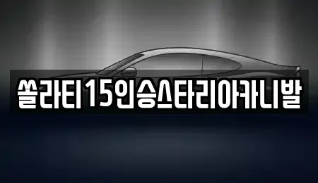 강원특별자치도 춘천시 소양로1가 렌트카 전문 쏠라티15인승스타리아카니발