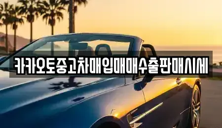 경기 포천시 소흘읍 중고차매입 전문 카카오토중고차매입매매수출판매시세