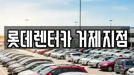 경남 거제시 양정동 단기렌트카 전문 롯데렌터카 거제지점
