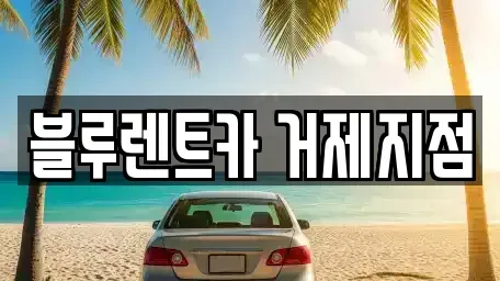 경남 거제시 양정동 렌트카 전문 블루렌트카 거제지점