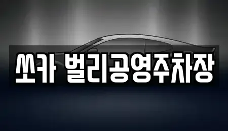 경상남도 사천시 동금동 렌트카 전문 쏘카 벌리공영주차장