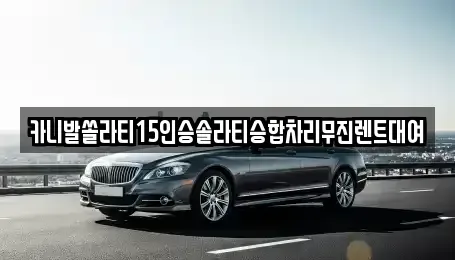경상북도 구미시 남통동 렌트카 전문 카니발쏠라티15인승솔라티승합차리무진렌트대여
