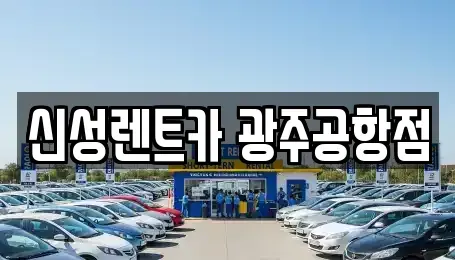 광주광역시 광산구 신촌동 렌트카 전문 신성렌트카 광주공항점