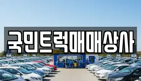 대구광역시 달서구 장동 중고차매매 전문 국민트럭매매상사