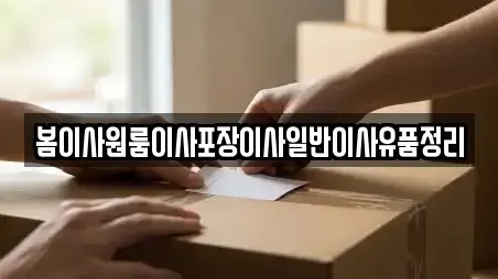 봄이사원룸이사포장이사일반이사유품정리
