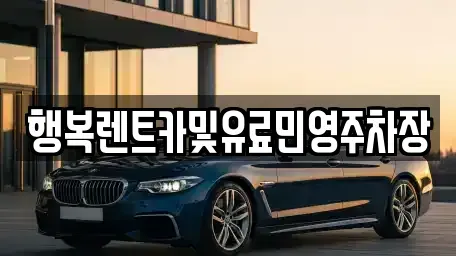 부산 금정구 청룡동 렌트카 전문 행복렌트카및유료민영주차장