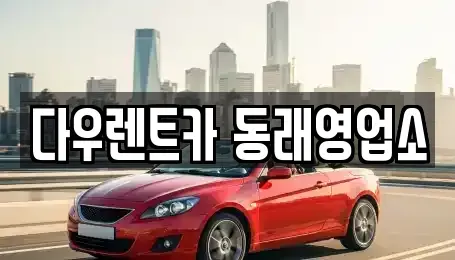 부산광역시 동래구 복천동 렌트카 전문 다우렌트카 동래영업소