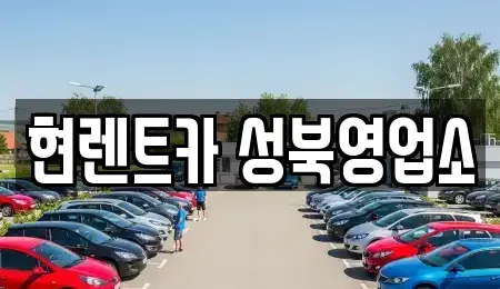 서울 성북구 성북동 렌트카 전문 현렌트카 성북영업소