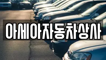 서울 성북구 성북동 중고차 전문 아세아자동차상사