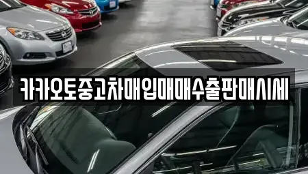 서울 종로구 팔판동 중고차매입 전문 카카오토중고차매입매매수출판매시세