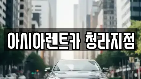 인천광역시 서구 시천동 렌트카 전문 아시아렌트카 청라지점
