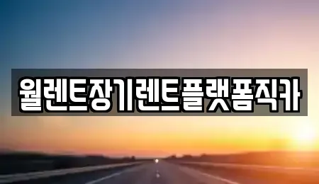 인천광역시 서구 시천동 장기렌트카 전문 월렌트장기렌트플랫폼직카