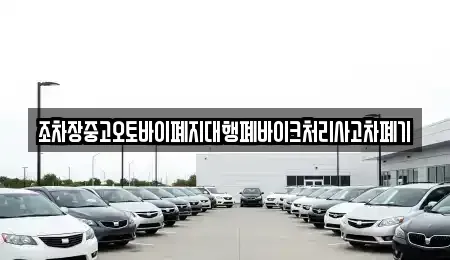 전남 목포시 경동1가 중고차 전문 조차장중고오토바이폐지대행폐바이크처리사고차폐기
