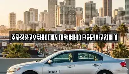 전남 장흥군 안양면 중고차 전문 조차장중고오토바이폐지대행폐바이크처리사고차폐기