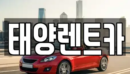 전남 화순군 이서면 렌트카 전문 태양렌트카