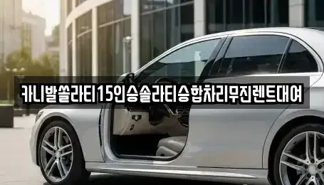 전북 전주시 완산구 다가동3가 렌트카 전문 카니발쏠라티15인승솔라티승합차리무진렌트대여