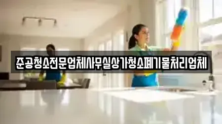 준공청소전문업체사무실상가청소폐기물처리업체