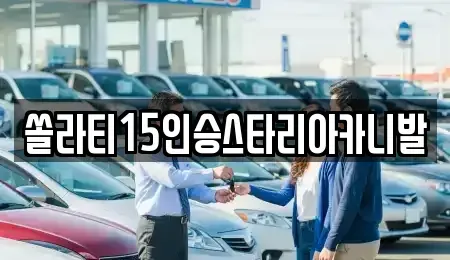 충북 제천시 대랑동 렌트카 전문 쏠라티15인승스타리아카니발