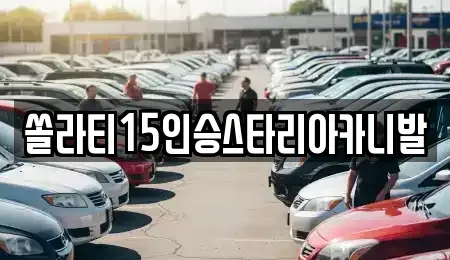 충북 제천시 명지동 렌트카 전문 쏠라티15인승스타리아카니발