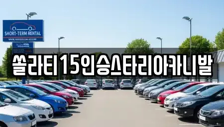 충북 제천시 모산동 렌트카 전문 쏠라티15인승스타리아카니발