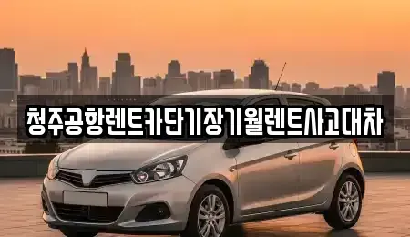 충북 청주시 흥덕구 송정동 렌트카 전문 청주공항렌트카단기장기월렌트사고대차