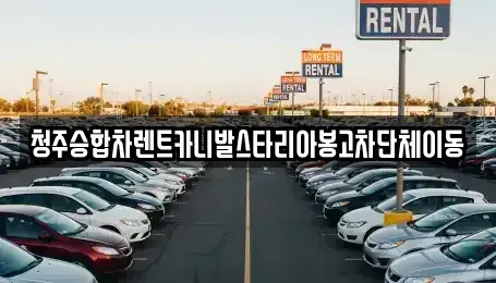 충북 청주시 흥덕구 송정동 렌트카 전문 청주승합차렌트카니발스타리아봉고차단체이동