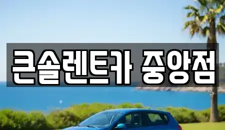 충북 청주시 흥덕구 송정동 렌트카 전문 큰솔렌트카 중앙점
