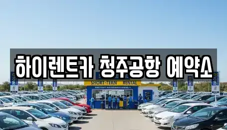 충청북도 청주시 청원구 오창읍 렌트카 전문 하이렌트카 청주공항 예약소